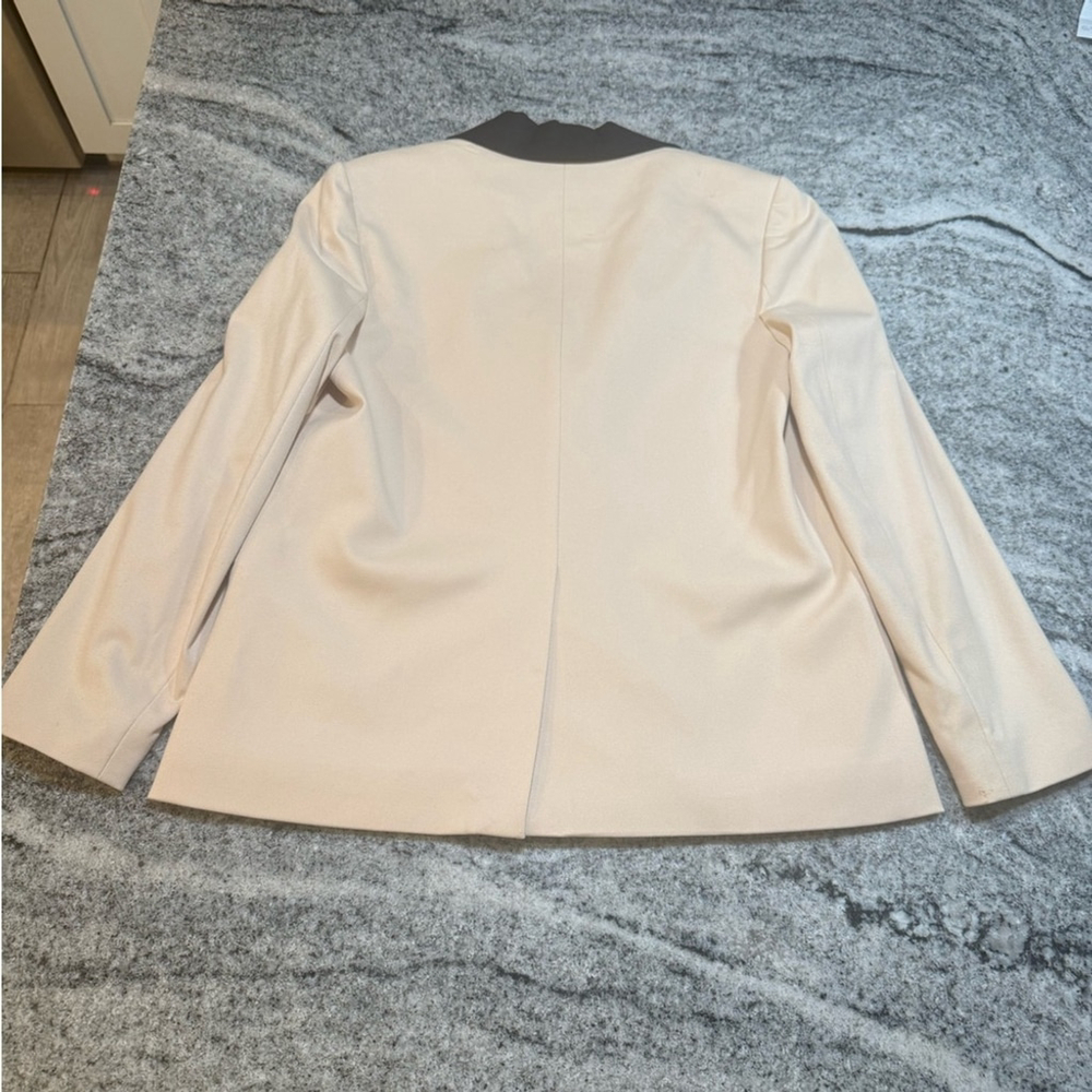 Alice + Olivia Bergen Double Breasted Blazer, Sepia/BLK - Picture 9 of 10